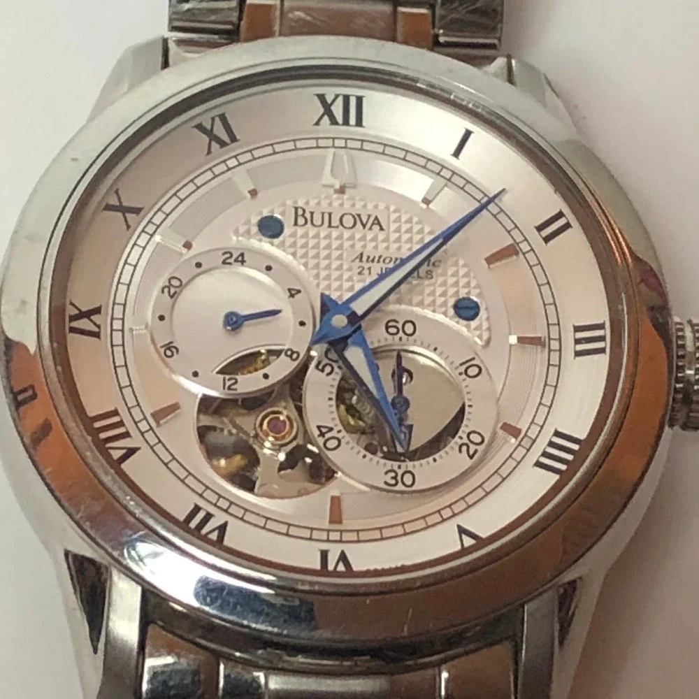 Bulova BVA Automatic Self Winding 21 Jewel  Men Watch Clear Exhibition Caseback_14
